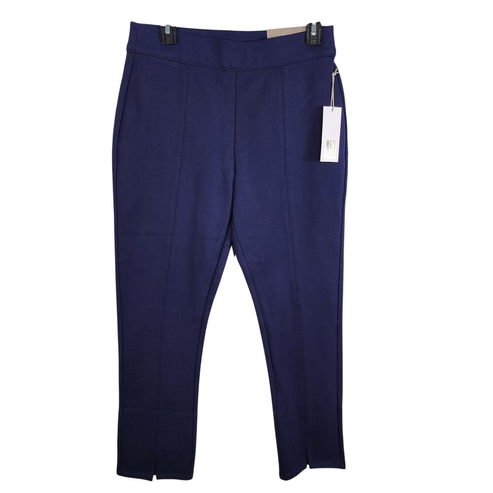 NWT Soft Surroundings Essential Ponte Pull On Slim Ankle Pants Size S Navy Blue